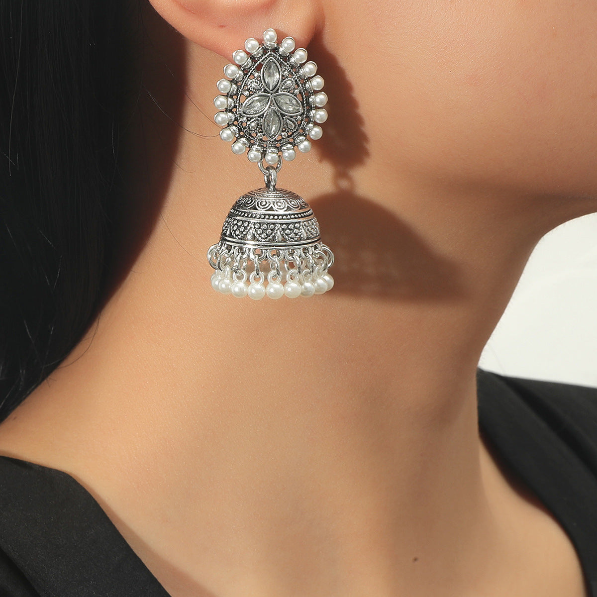Water Drop Jhumka Earrings