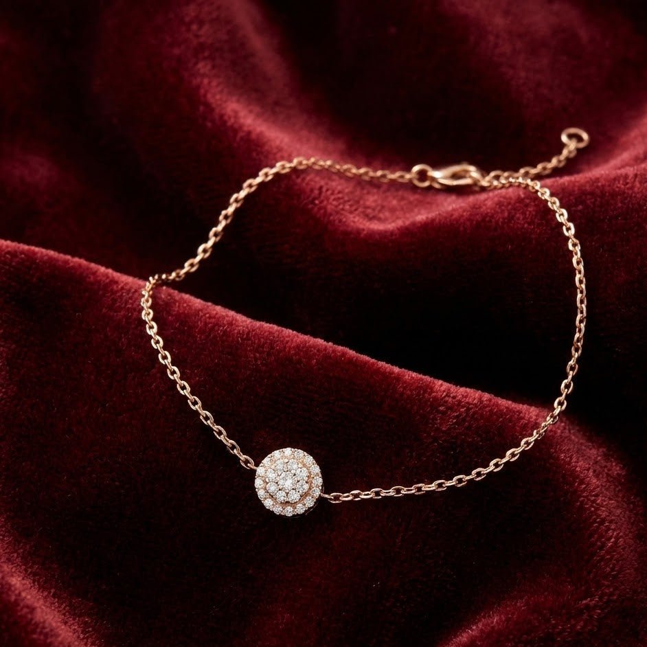 Round Crystal Anklet - IndianCollection