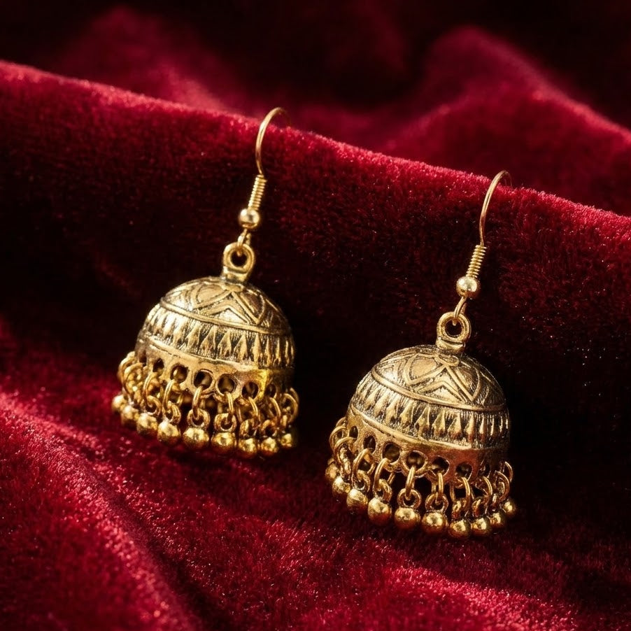 Indian Bell Jhumka Earrings